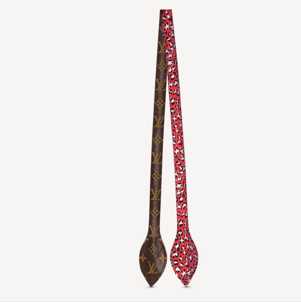 BRANDNEW UNUSED LOUIS VUITTONLV 3D MONOGRAM MARRON BANDEAU IN BROWN RED JUNGLE